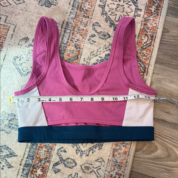 Nike Pink and Navy Sports Bra size Medium retro style - Picture 4 of 5